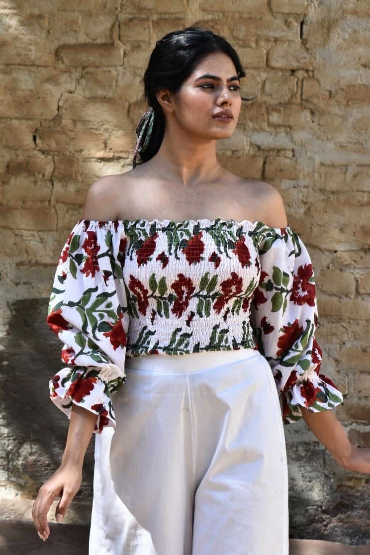 Amaryllis Off-Shoulder Top