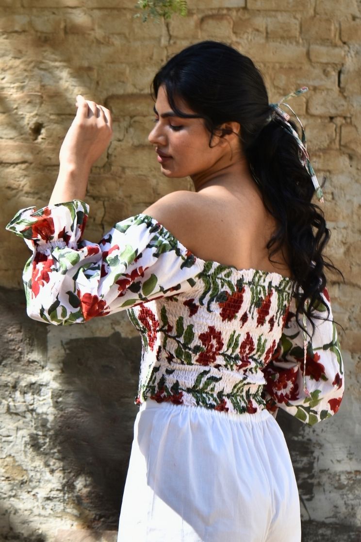 Amaryllis Off-Shoulder Top