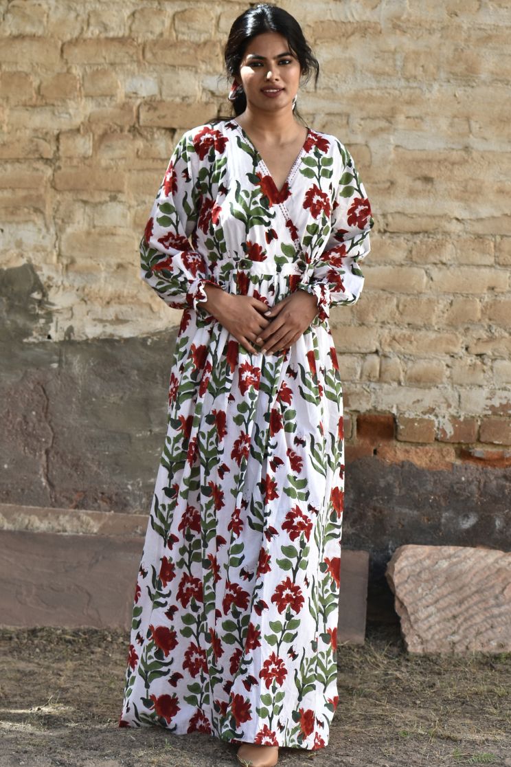 Amaryllis Wrap Maxi Dress