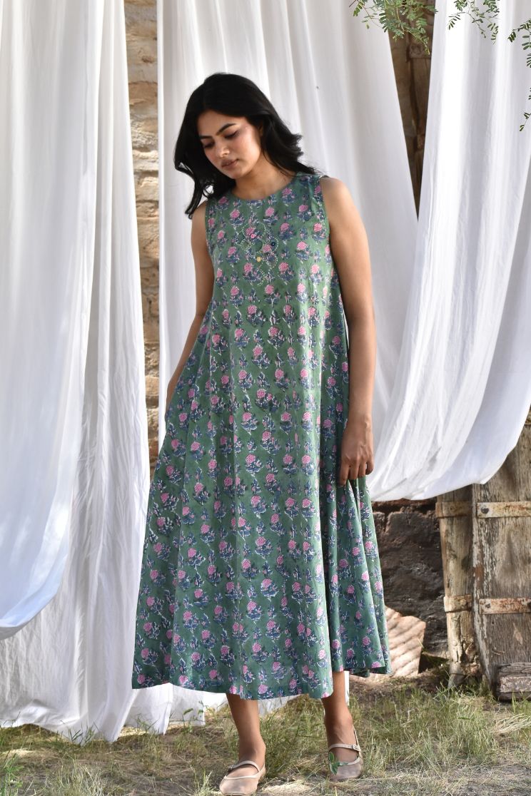 August Flared Midi Dress