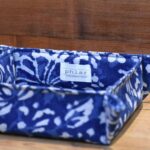 Blue floral dabu print jaal